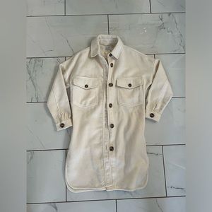 Evereve Raye Shacket Cream Size XS.